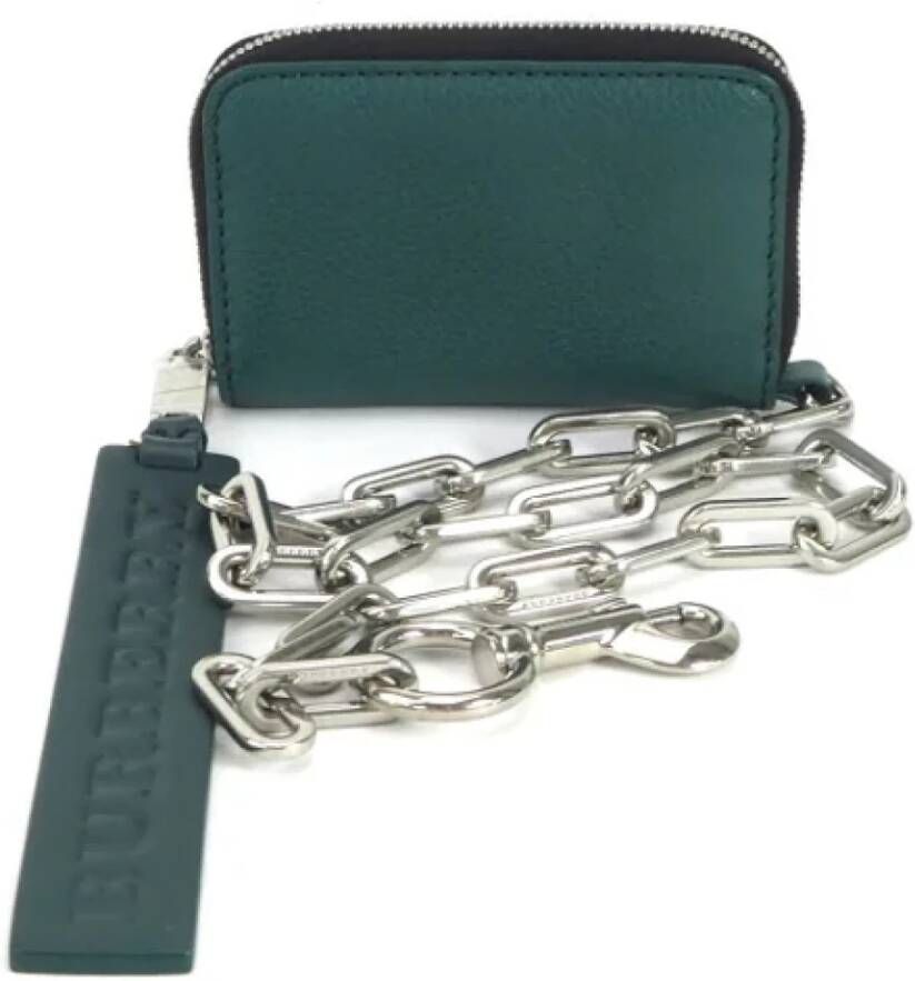 Burberry Vintage Pre-owned Leather wallets Groen Dames