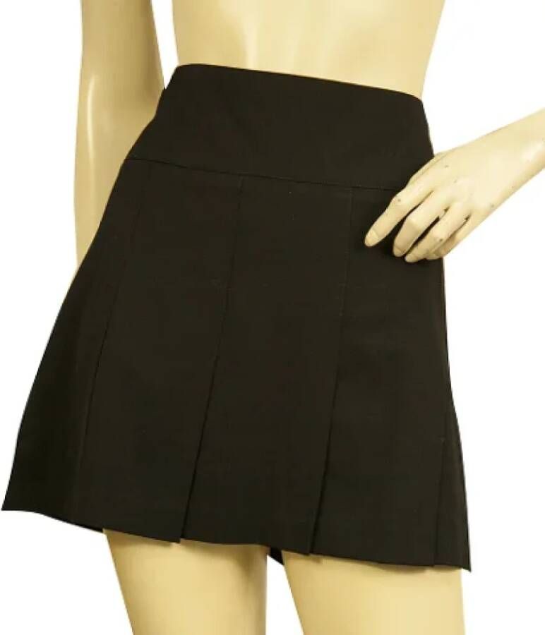 Burberry Vintage Pre-owned Wool bottoms Zwart Dames
