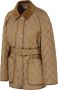 Burberry Gewatteerdeylon jas met fluwelen kraag Beige Dames - Thumbnail 2