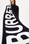 Burberry Logo Sjaal Franjes Wol Unisex Black Heren - Thumbnail 6