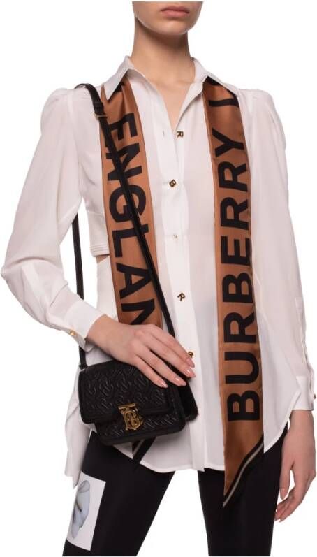 Burberry Zijdeachtige sjaal Bruin Dames