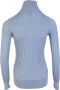 Burberry Silk Light Blue Turtleneck Sweater Blauw Dames - Thumbnail 2