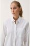 Busnel Adrianne Shirt Verfijnde Look Gouden B-Knoop Detail Wit Dames - Thumbnail 2