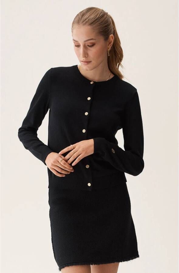 Busnel Klassieke Zwarte Kee Cardigan Zwart Dames