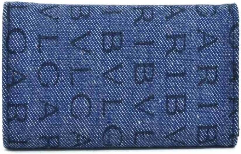 Bvlgari Vintage Pre-owned Denim wallets Blauw Dames