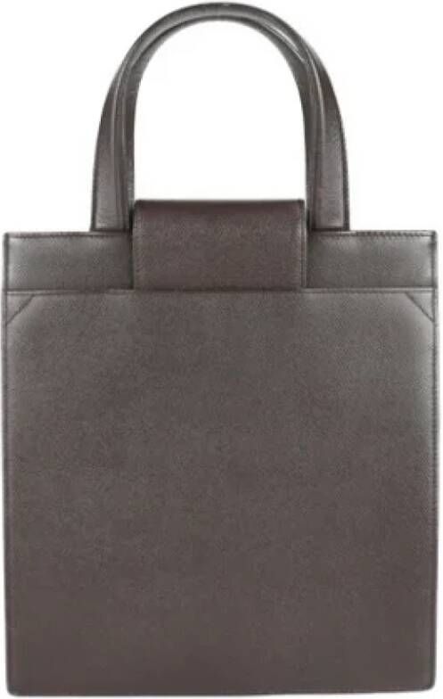 Bvlgari Vintage Pre-owned Leather handbags Bruin Dames
