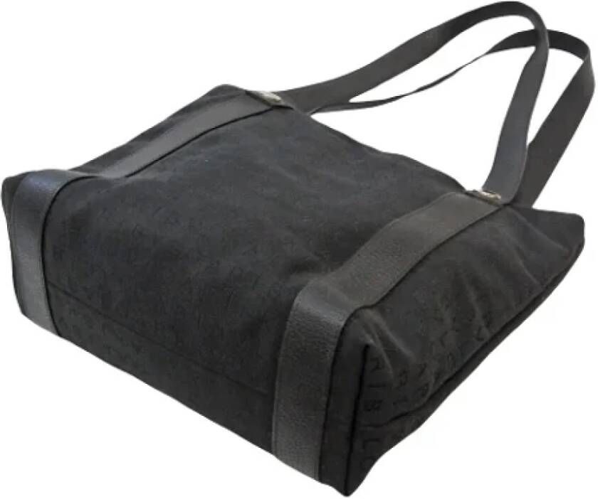 Bvlgari Vintage Tweedehands Zwarte Canvas Bvlgari Tote Black Dames
