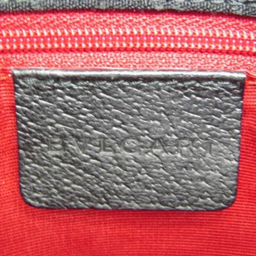 Bvlgari Vintage Tweedehands Zwarte Canvas Bvlgari Tote Black Dames