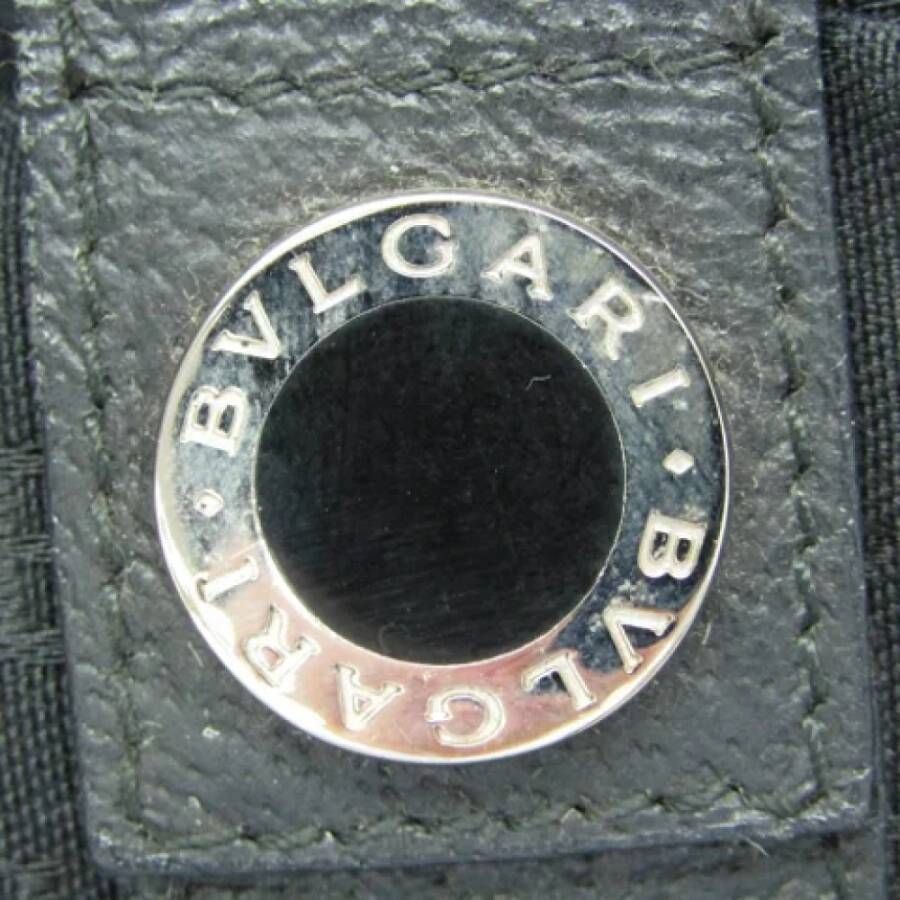 Bvlgari Vintage Tweedehands Zwarte Canvas Bvlgari Tote Black Dames