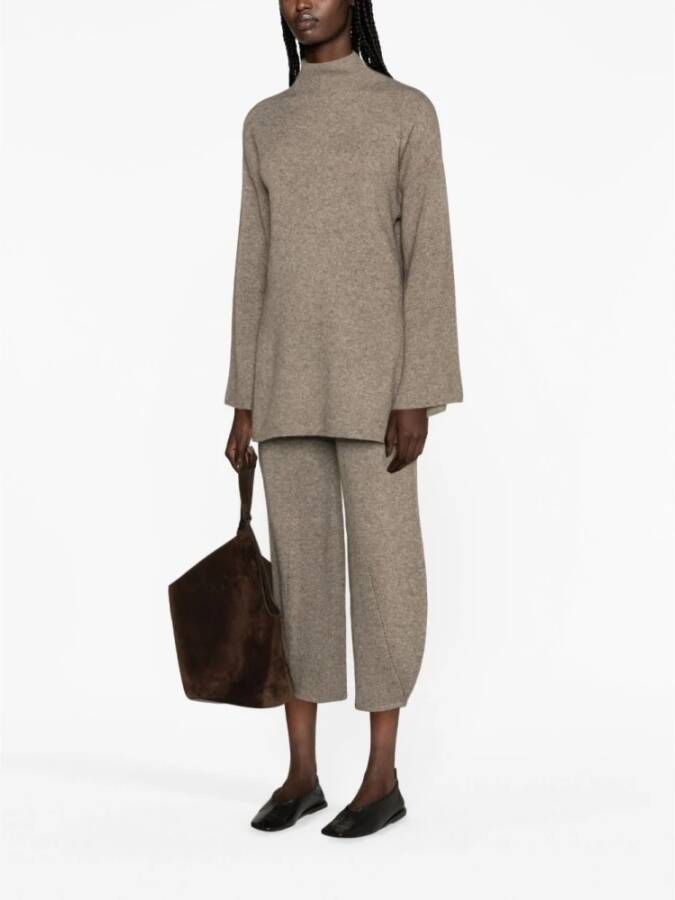 By Malene Birger Camira Wollen Trui Beige Hoge Hals Lange Mouwen By Herenne Birger Grijs Dames