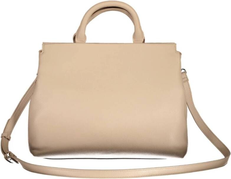 Byblos Beige PU Handtas met 2 Compartimenten Beige Dames