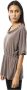 By Byblos Grijs Polyester T-shirt met open halslijn Gray Dames - Thumbnail 2