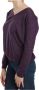 Byblos Paarse V-hals Wollen Pullover Top Purple Dames - Thumbnail 2