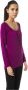 Byblos Paarse T-shirt met Lange Mouwen en Ronde Hals Purple Dames - Thumbnail 2