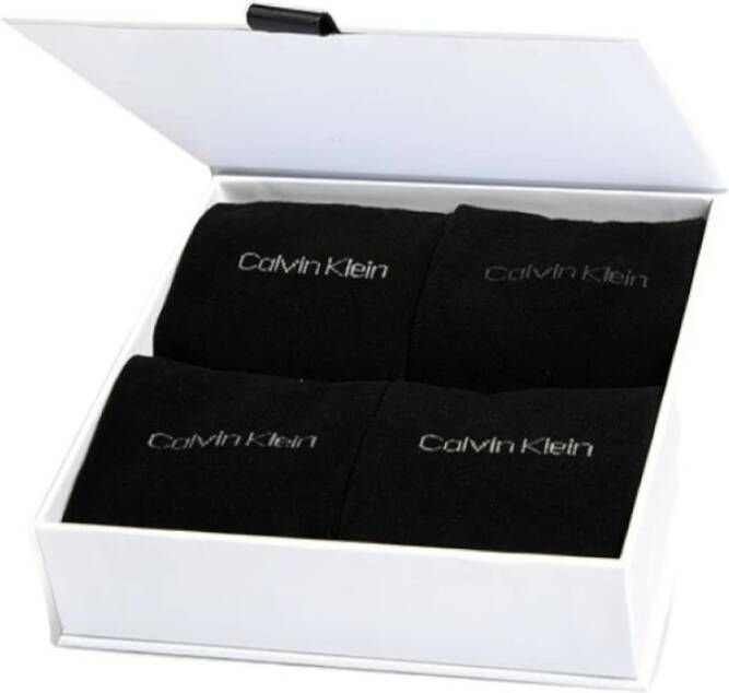 Calvin Klein Assortiment van 4 paar katoenen sokken cadeaubox Zwart Heren