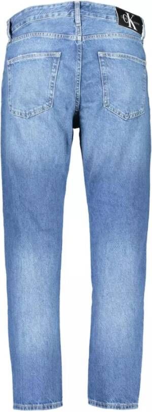 Calvin Klein Blauwe Gewassen 5-Pocket Katoenen Jeans Blauw Heren