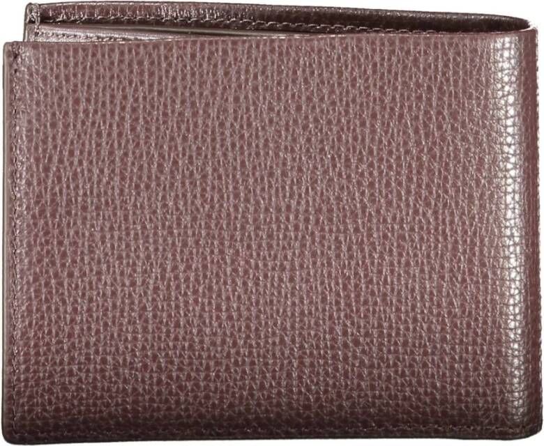 Calvin Klein Bruin Leren Portemonnee met Rfid Blokkering Bruin Heren