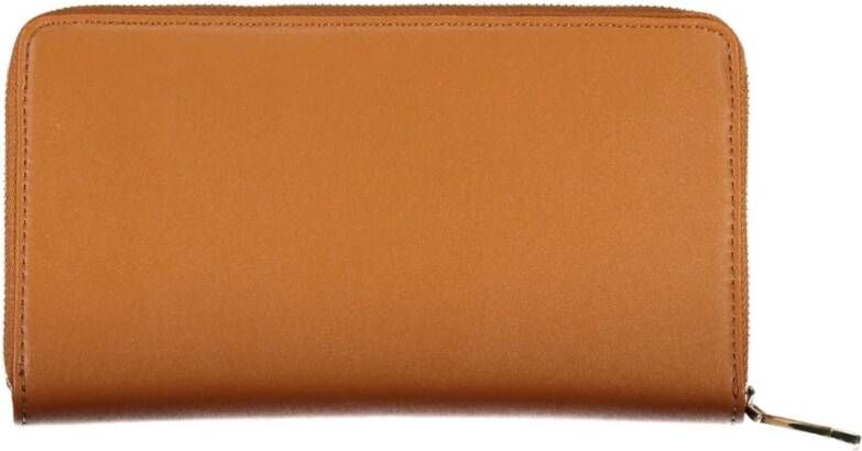 Calvin Klein Bruine Polyurethaan Portemonnee met RFID-slot Bruin Dames