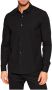 Calvin Klein Zwarte katoenen shirt slim fit Italiaanse kraag Black Heren - Thumbnail 7