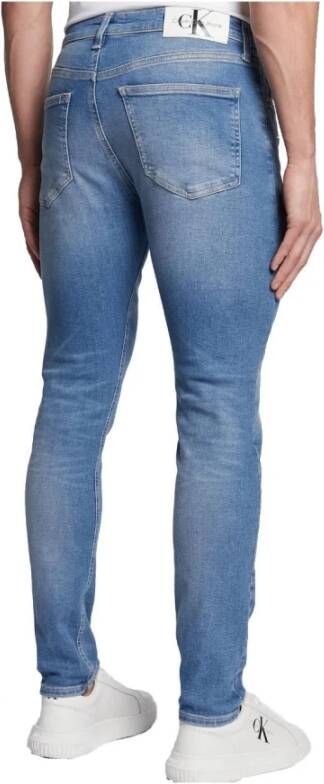 Calvin Klein Casual Stone Washed Skinny Jeans Blue Heren