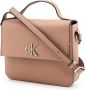 Calvin Klein Verstelbare Schouderriem Schoudertas met Metalen Sluiting Pink Dames - Thumbnail 4
