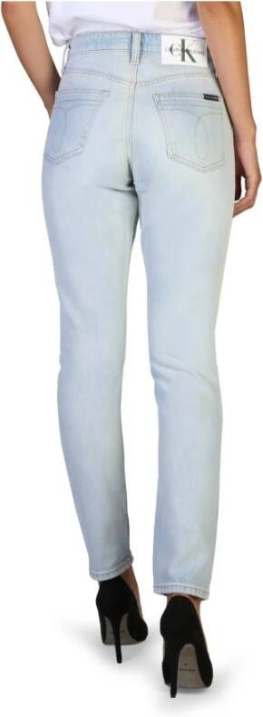 Calvin Klein Dames Jeans Ritssluiting 5 Zakken Effen Kleur Blauw Dames