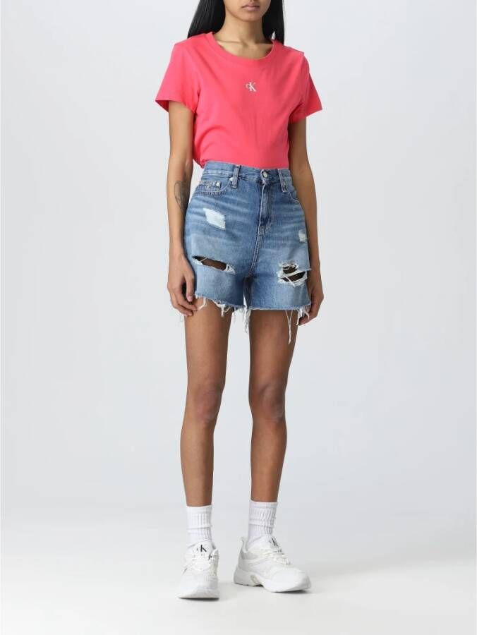 Calvin Klein Denim Shorts Blauw Dames