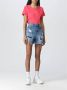 Calvin Klein Jeans Blauwe Versleten Denim Shorts Blue Dames - Thumbnail 10