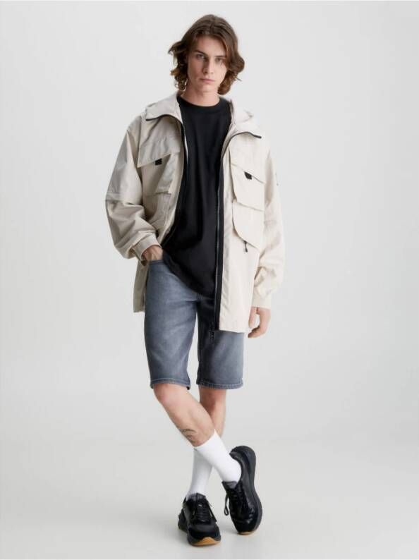Calvin Klein Denim Slim Shorts Gray Heren