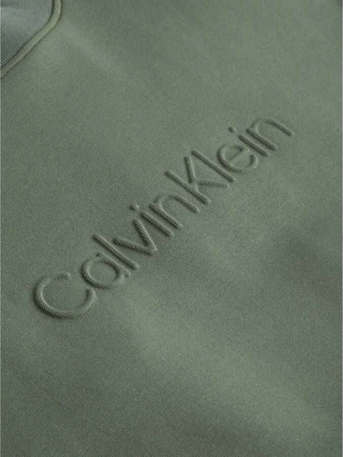Calvin Klein Geborduurd Logo Sweatshirt Groen Heren