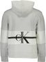 Calvin Klein Grijze hoodie met centrale zak en logoprint Gray Heren - Thumbnail 4