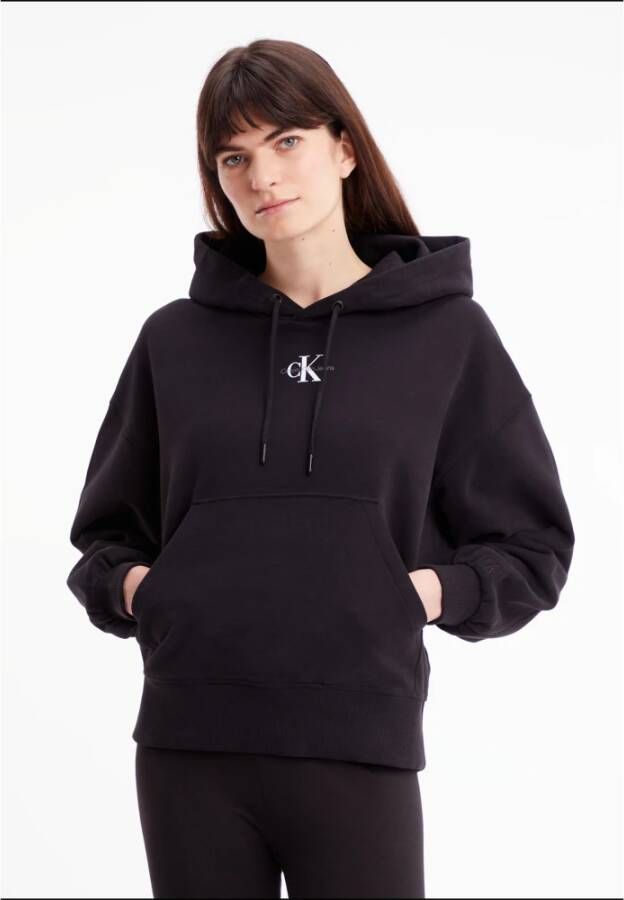 Calvin Klein hoodie zwart j20j220434 beh Zwart Dames