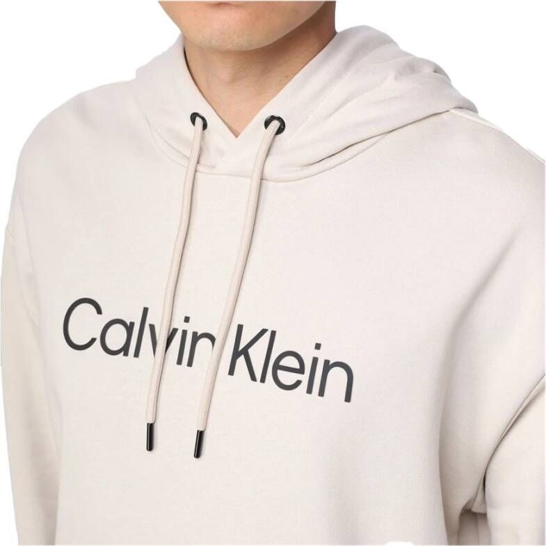 Calvin Klein Heren Beige ACE Comfort Hoodie met Logo Beige Heren