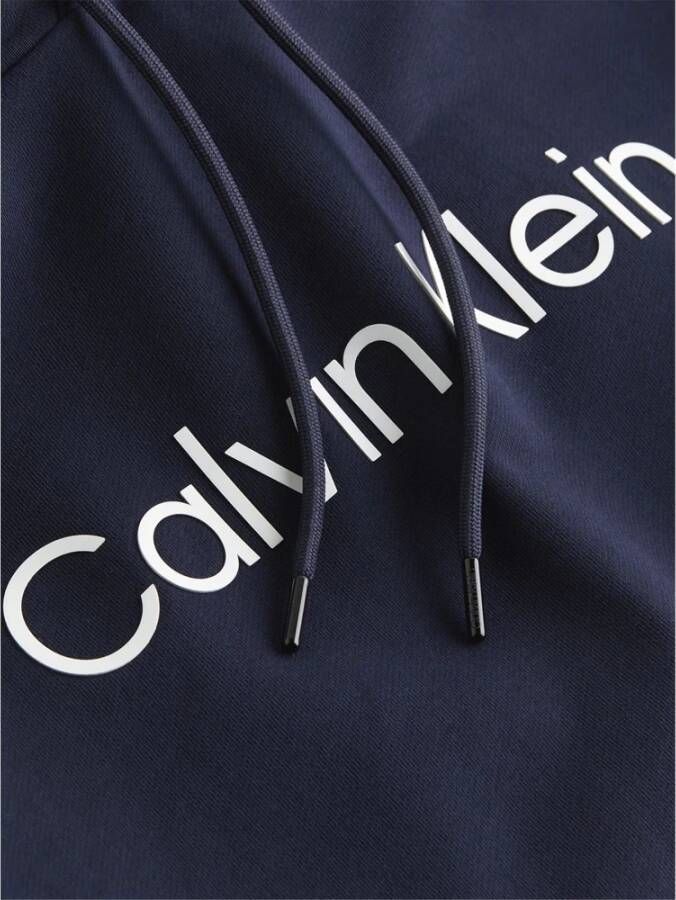 Calvin Klein Blauwe Comfort Hoodie met Logo voor Heren Blauw Heren