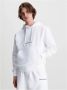 Calvin Klein Institutional Hoodie Wit Zwart Logo White Heren - Thumbnail 4