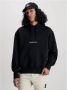 Calvin Klein Heren Hoodie van Fleece met Borduursel Zwart Heren - Thumbnail 8