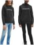 Calvin Klein hoodie met logo zwart wit Sweater Logo 140 - Thumbnail 4