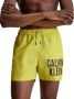 Calvin Klein Jeans Gele Bedrukte Zwembroek met Veters Yellow Heren - Thumbnail 4