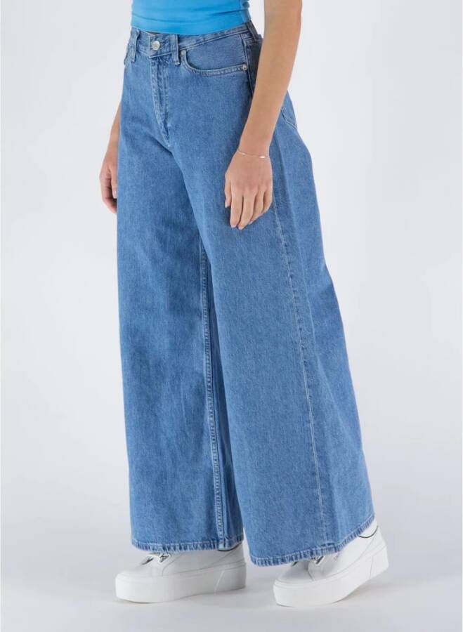 Calvin Klein Jeans Brede jeans Blauw Dames