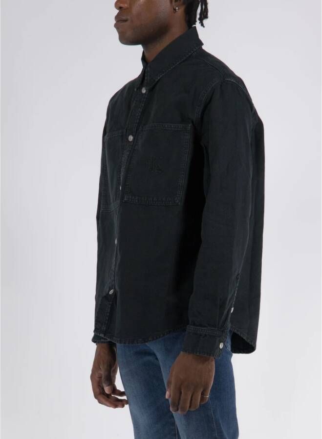 Calvin Klein Jeans Relaxed Fit Denim Overhemd Zwart Heren