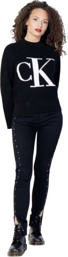 Calvin Klein Jeans Ronde hals gekweek Zwart Dames