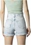 Calvin Klein Jeans Blauwe effen shorts met ritssluiting en knoopsluiting Blue Dames - Thumbnail 2