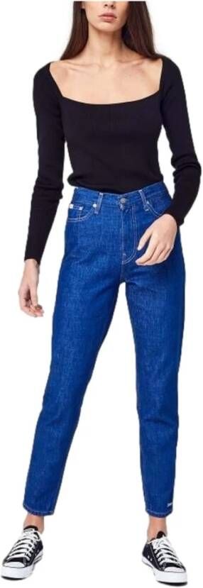 Calvin Klein Jeans Slim-fit Jeans Blauw Dames