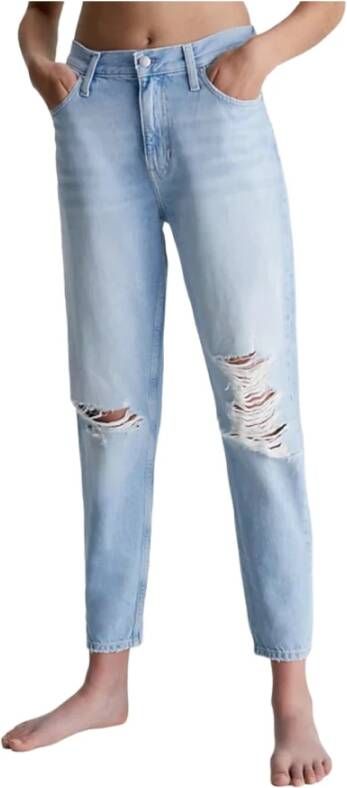 Calvin Klein Jeans Straight Jeans Blauw Dames