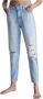 Calvin Klein Dames Gewassen 5-Pocket Jeans met Versleten Effect Blauw Dames - Thumbnail 10