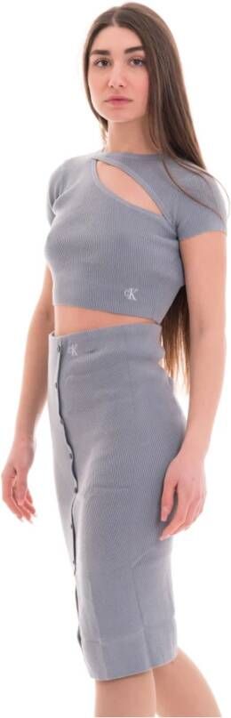 Calvin Klein Jeans T-Shirts Grijs Dames