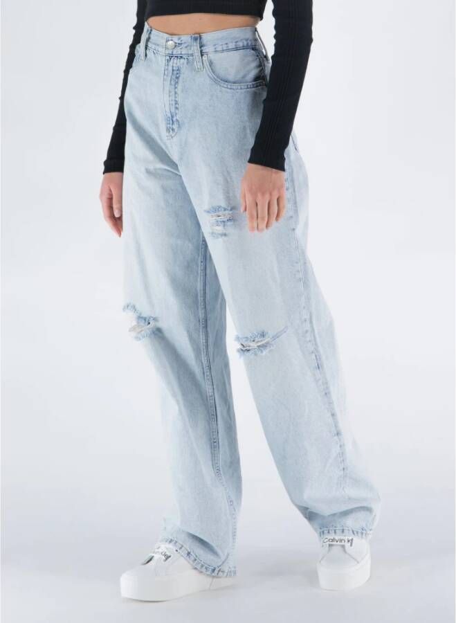 Calvin Klein Jeans Wide Jeans Blauw Dames