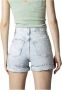 Calvin Klein Jeans Blauwe effen shorts met ritssluiting en knoopsluiting Blue Dames - Thumbnail 2