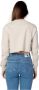 Calvin Klein Jeans Beige Sweatshirt met Turtleneck voor Dames Beige Dames - Thumbnail 4