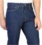Calvin Klein Heren Regular Fit Katoenen Jeans met Ritssluiting Blue Heren - Thumbnail 3